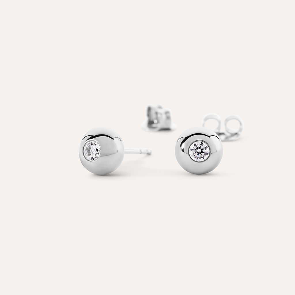 Orecchini Lobo Desideria Argento Nobile Rodiato Cubic Zirconia