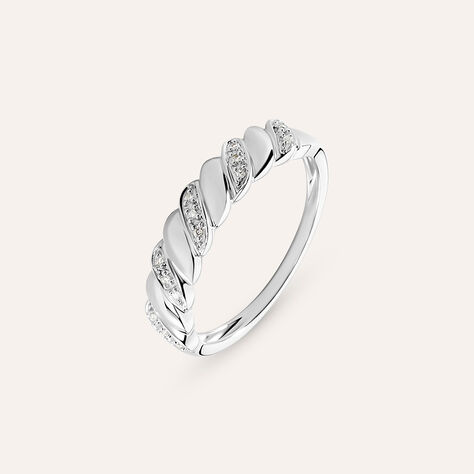 Anello Fascia Sophia Oro Bianco Diamante - Anelli con Pietre Donna | Stroili