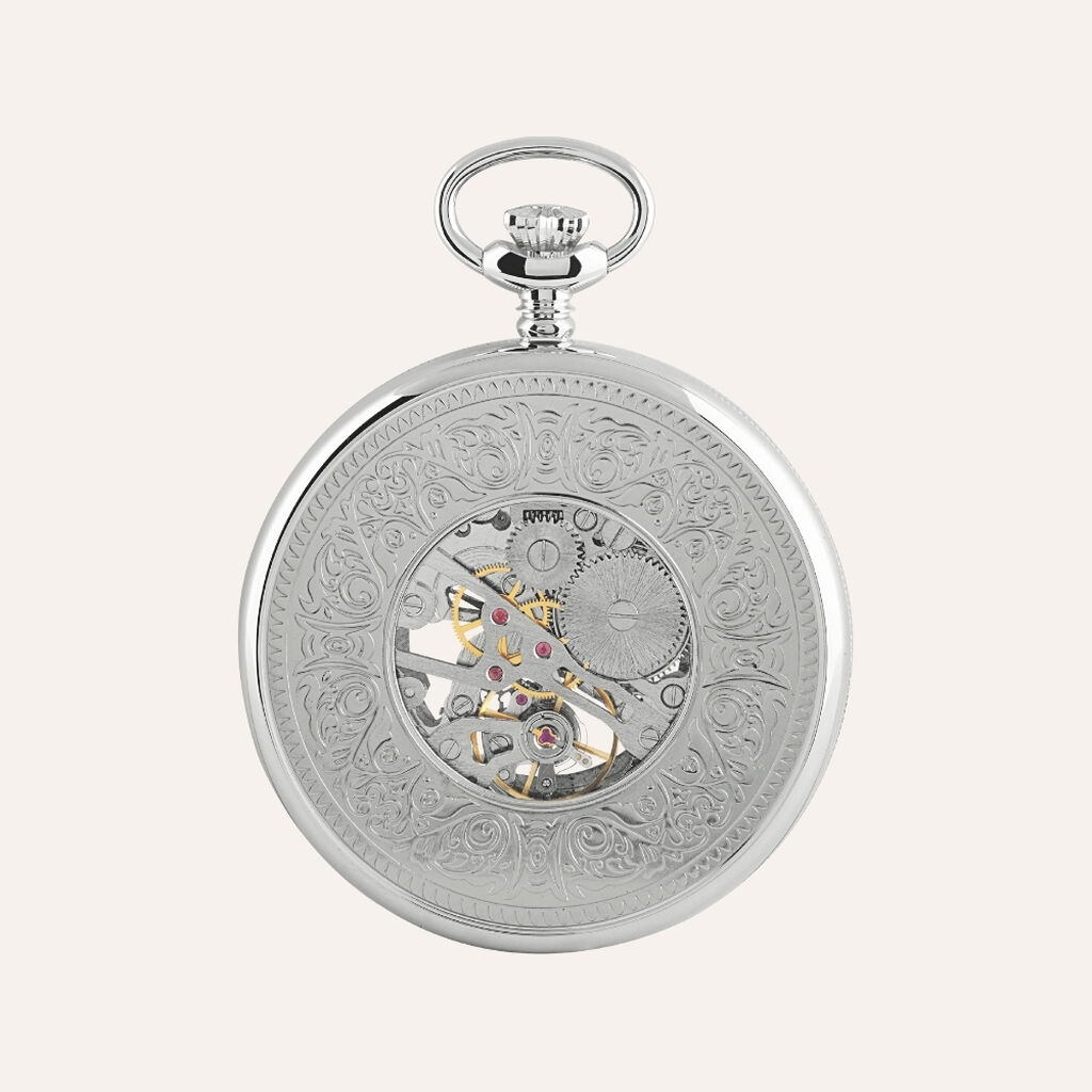 Set Orologio Meccanico da Tasca Capital in Metallo e Stand in Metallo