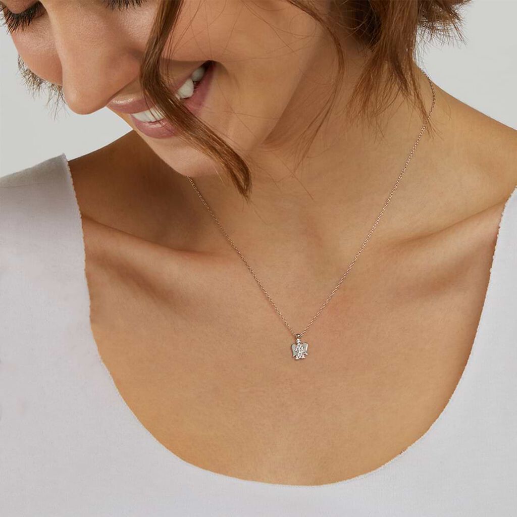 Collana Claire Oro Bianco Cubic Zirconia - Collane Donna | Stroili