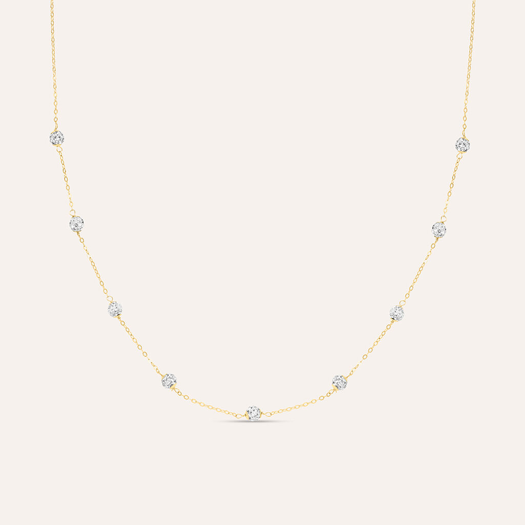 Collana Christelle Oro Giallo Cristallo