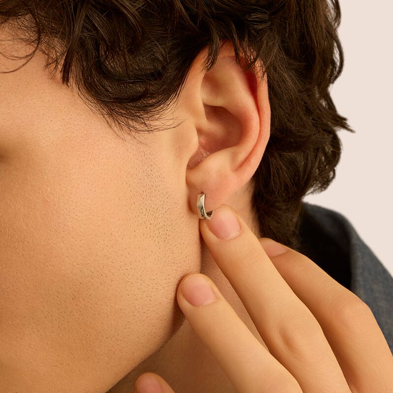 Mono Orecchino A Cerchio Man Code Acciaio - Mono Orecchino Uomo | Stroili