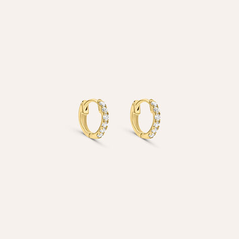 Orecchini A Cerchio Diamade Glam Oro Giallo Diamante Lab-Grown - Orecchini a Cerchio Donna | Stroili