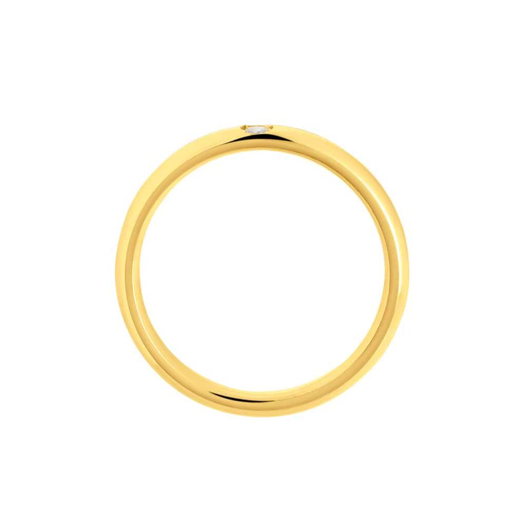 Fede Comoda 3 mm Oro Giallo Diamante - Anelli con Incisione Unisex | Stroili