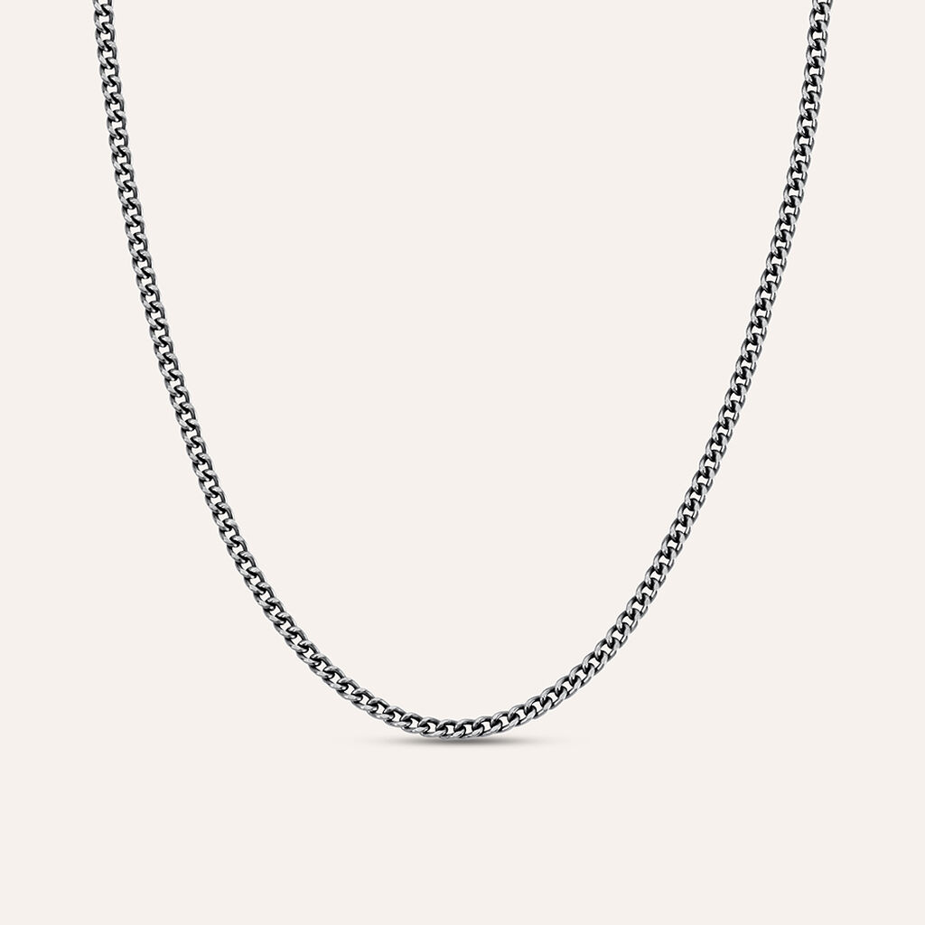 Catenina Gentleman Argento Nero - Catenina Uomo | Stroili