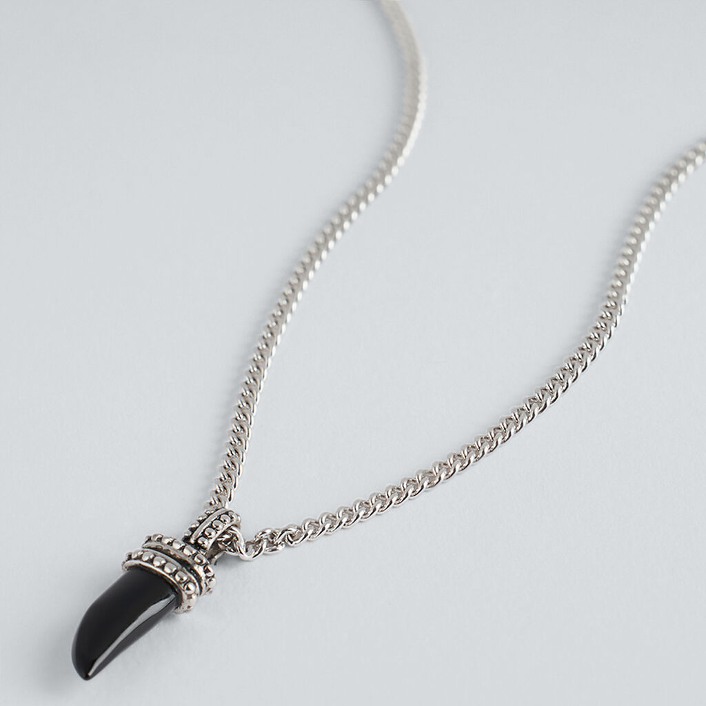 Collana Gentleman Argento Rodiato Agata