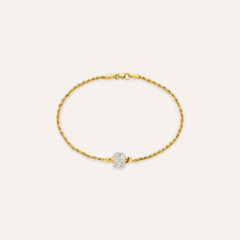 Bracciale Catena Christelle Oro Giallo Cristallo - Bracciali Donna | Stroili