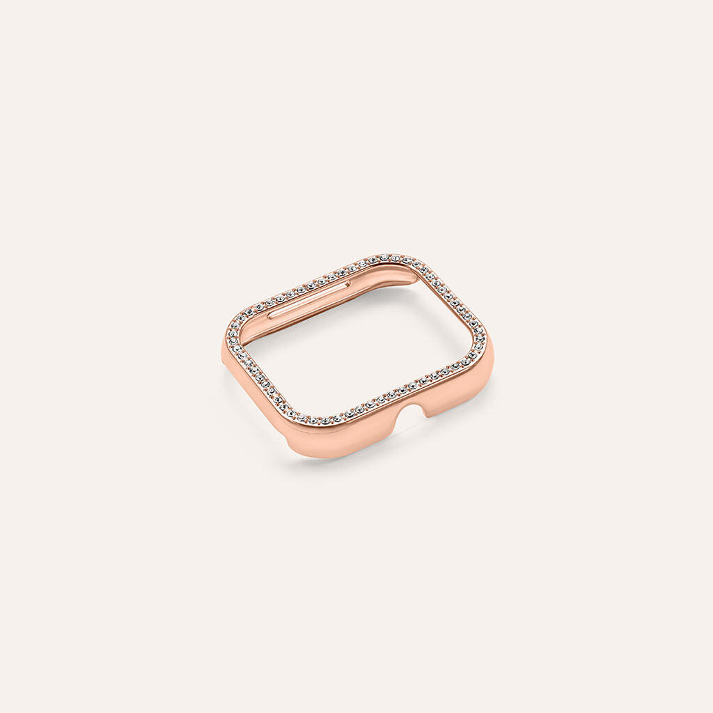 Cover in Plastica Rosata con Cristalli Bianchi Compatibile con Stroili Smartwatch Square - Stroili Donna | Stroili