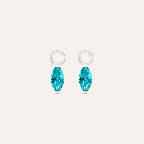 Charm per Orecchini a Cerchio Silver Rainbow Argento Rodiato Cubic Zirconia - Orecchini Componibili Donna | Stroili