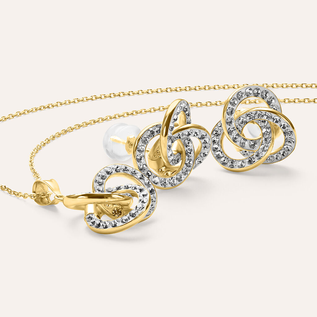 Orecchini Lobo Christelle Oro Giallo Cristallo - Orecchini a Lobo Donna | Stroili