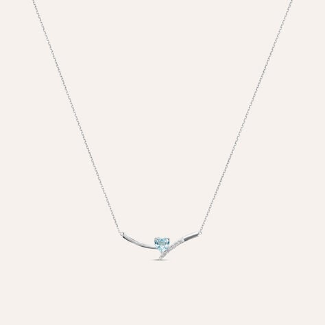 Collana Punto Luce Am&eacute;lie Oro Bianco Topazio Cubic Zirconia - Collane Punto Luce Donna | Stroili