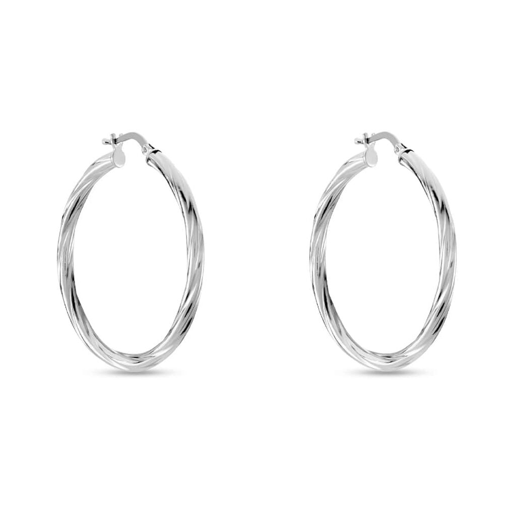 Orecchini A Cerchio Silver Collection Argento Rodiato - Orecchini a Cerchio Donna | Stroili