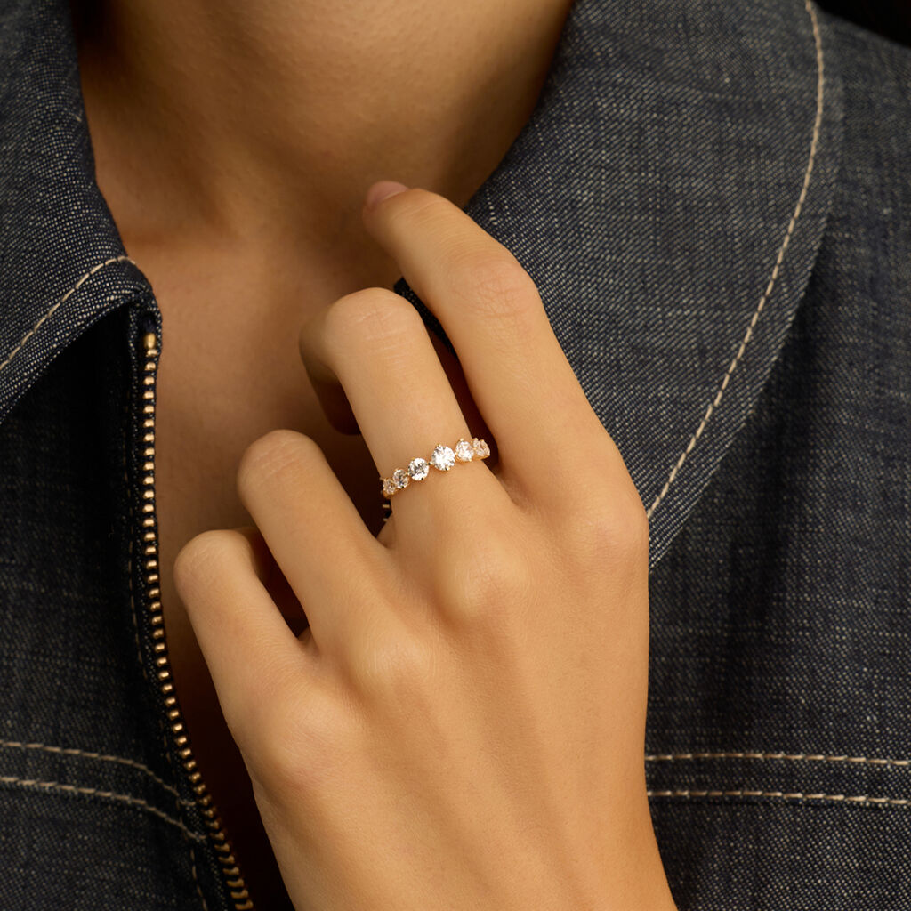 Anello Riviere Claire Oro Giallo Cubic Zirconia