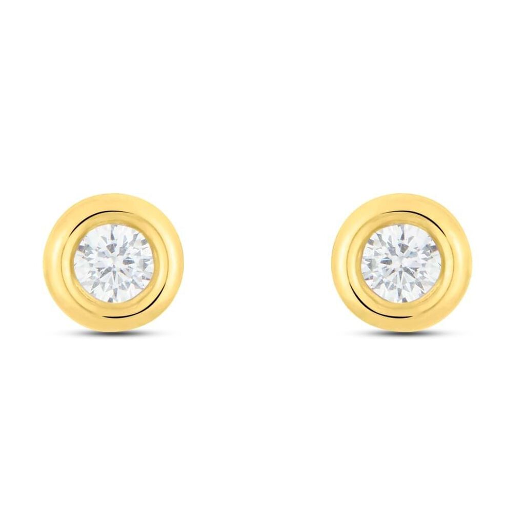 Orecchini Lobo Punto Luce Bon Ton Oro Giallo Cubic Zirconia - Orecchini a Lobo Donna | Stroili