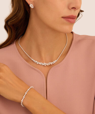 Collana Tennis Red Carpet Argento Rodiato Cubic Zirconia