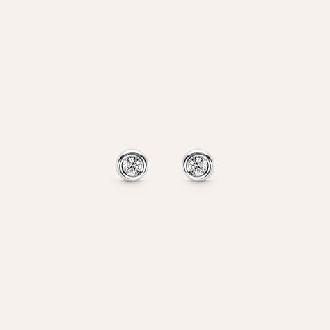 Orecchini Lobo Punto Luce Firmamenti Oro Bianco Diamante - Orecchini a Lobo Donna | Stroili