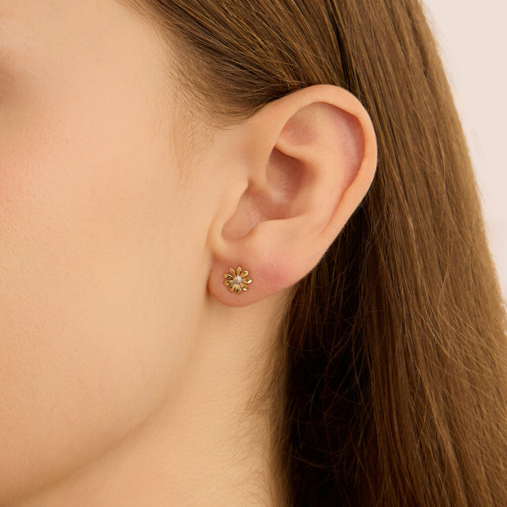 Orecchini Lobo Bon Ton Oro Bicolore