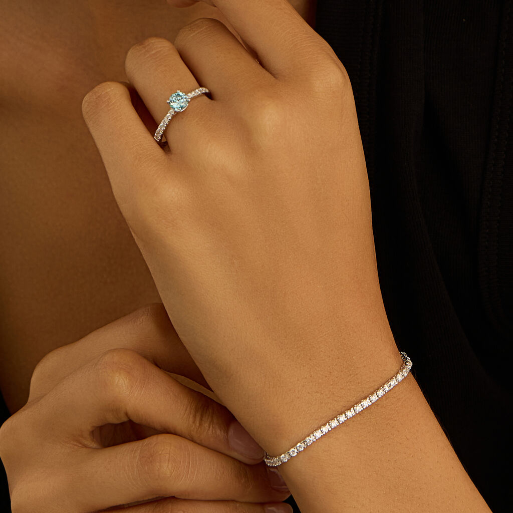 Bracciale Tennis Diamade Oro Bianco Diamante Lab-Grown