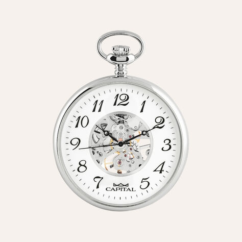 Set Orologio Meccanico da Tasca Capital in Metallo e Stand in Metallo - Orologi solo Tempo Uomo | Stroili