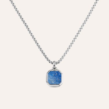 Collana Man Code Acciaio Lapislazzuli