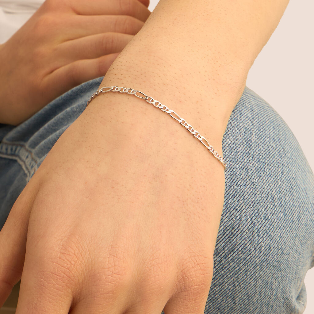 Bracciale Catena Gentleman Argento Rodiato - Bracciali Uomo | Stroili