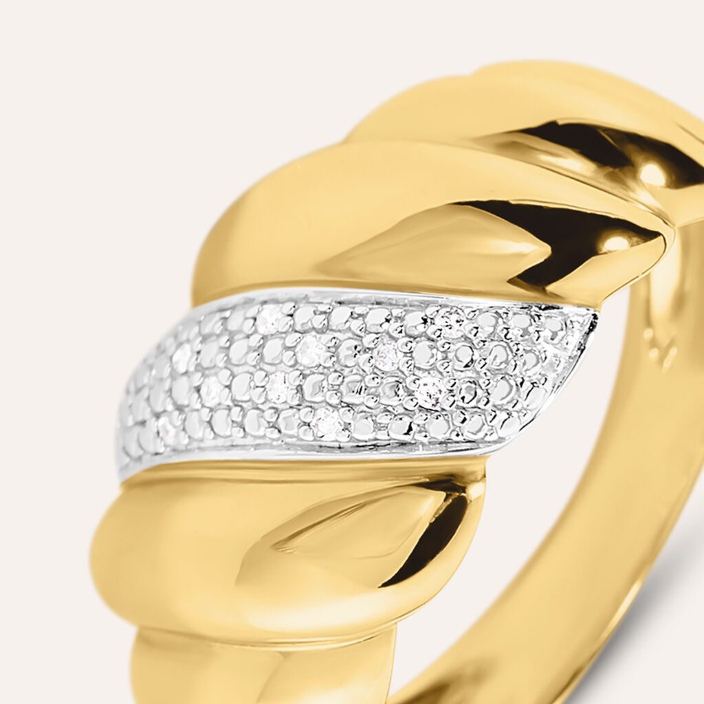 Anello Fascia Sophia Oro Giallo Diamante