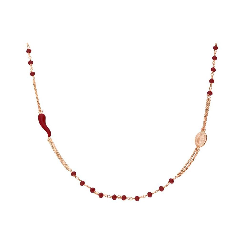 Collana Rosario Silver Soul Argento Rosa Cristallo