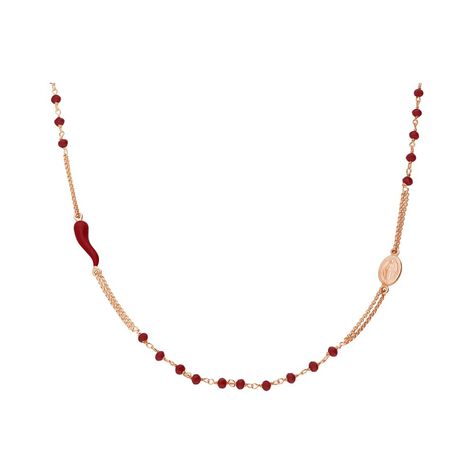 Collana Rosario Silver Soul Argento Rosa Cristallo - Collane Rosario Donna | Stroili