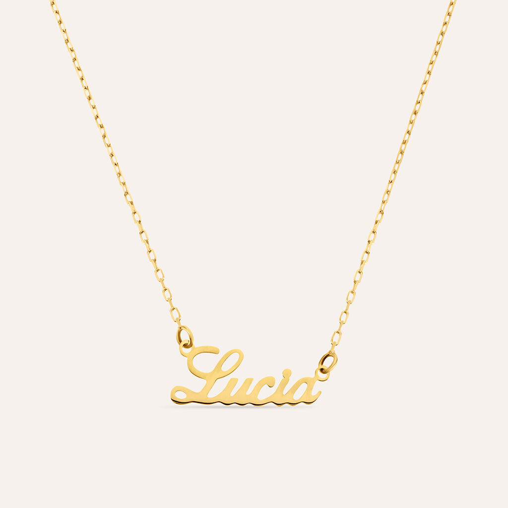 Collana Lucia Gold Names Oro Giallo