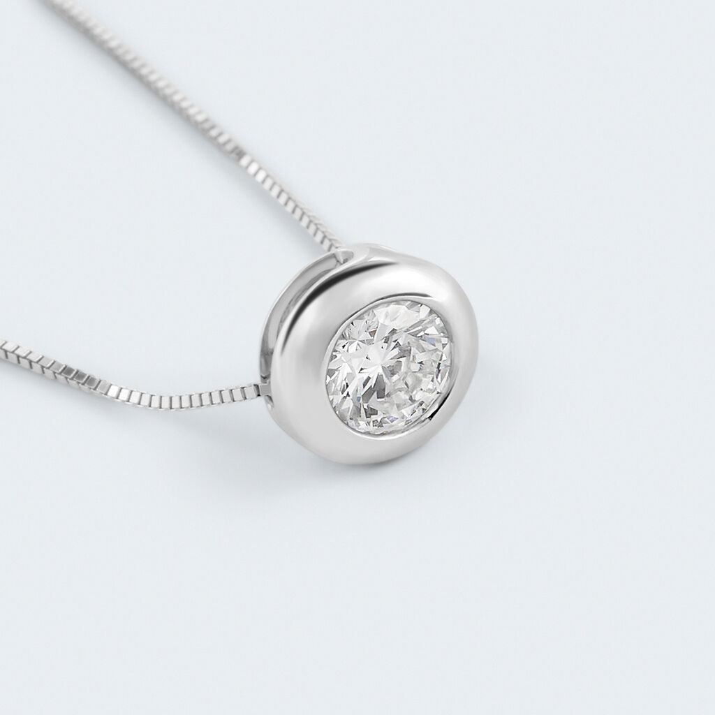 Collana Punto Luce Diamade Oro Bianco Diamante Lab-Grown - Collane Punto Luce Donna | Stroili