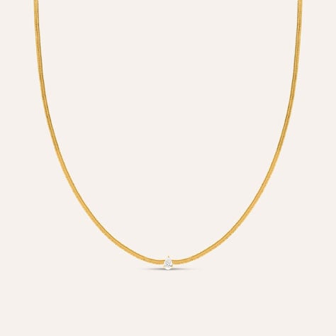 Collana Radiance Acciaio Dorato Cristallo - Collane Donna | Stroili