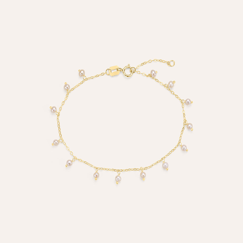 Bracciale Gabrielle Oro Giallo Perla D'Acqua Dolce