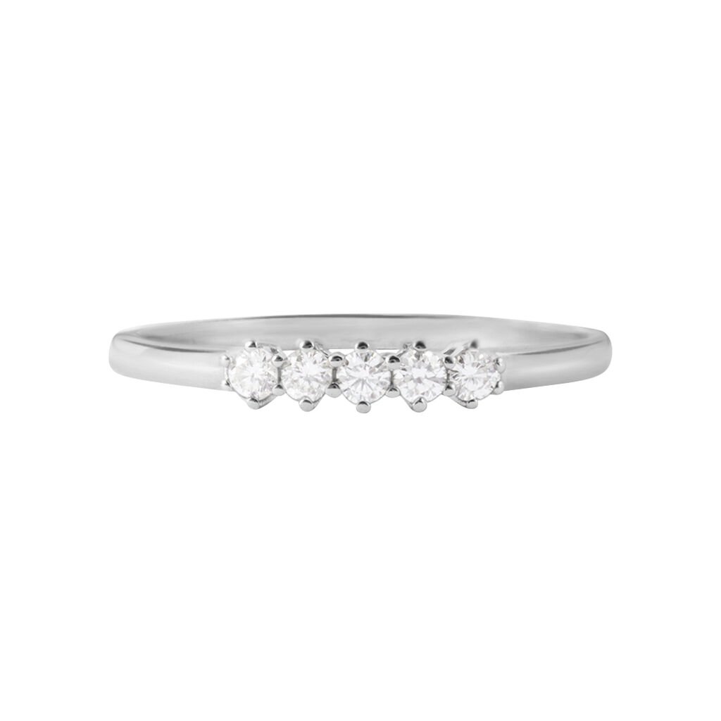 Anello Riviere Grace Oro Bianco Diamante - Anelli Riviere Donna | Stroili