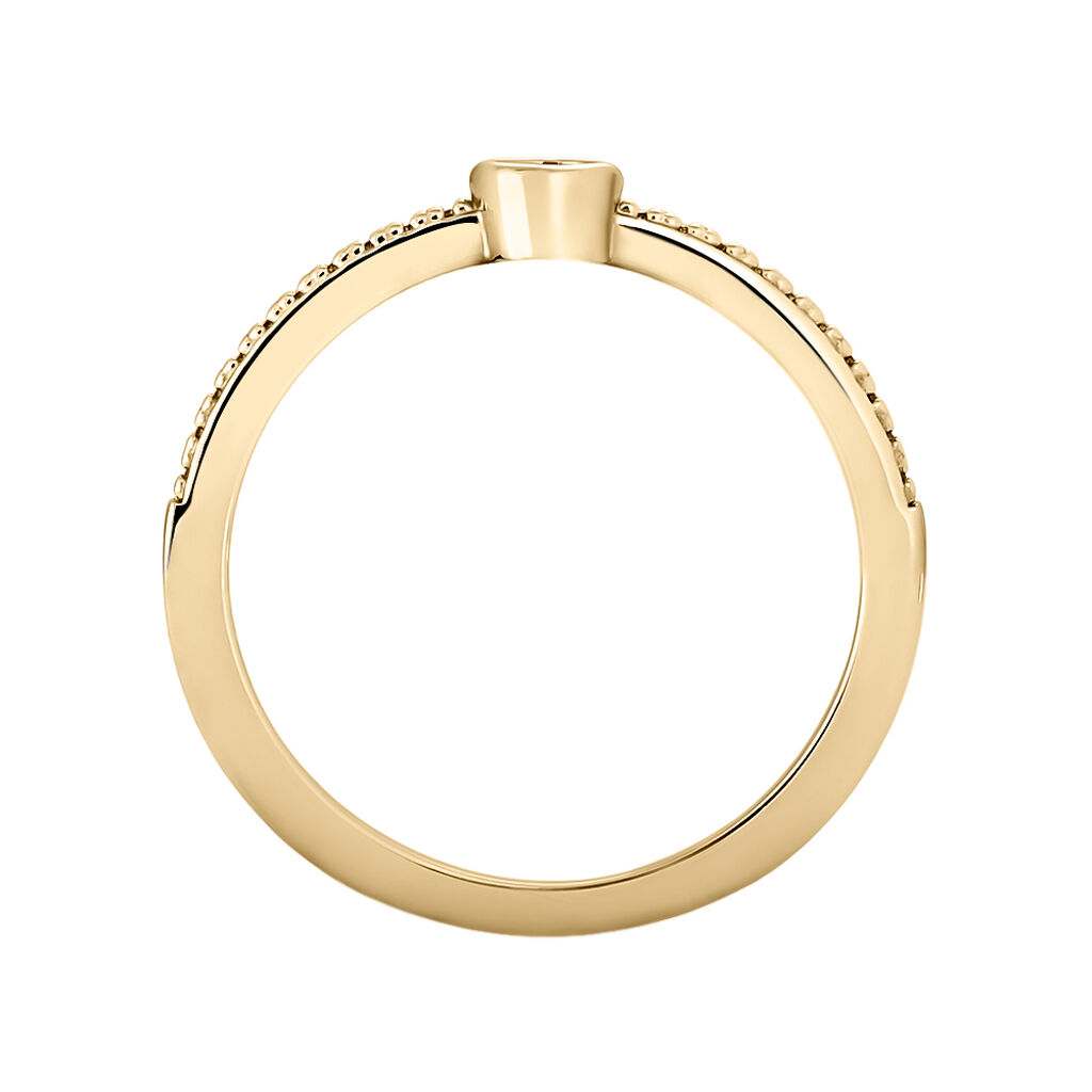Anello Solitario Golden Dream Placcato Oro Giallo Cristallo - Anelli con Pietre Donna | Stroili