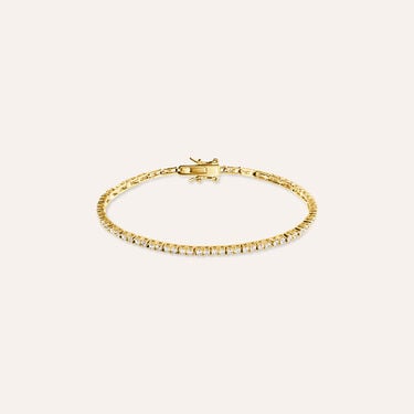 Bracciale Tennis Silver Glow Argento Dorato Cubic Zirconia