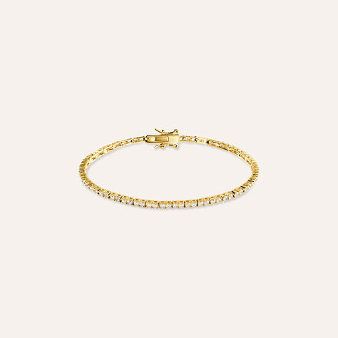 Bracciale Tennis Silver Glow Argento Dorato Cubic Zirconia - Bracciali Tennis Donna | Stroili