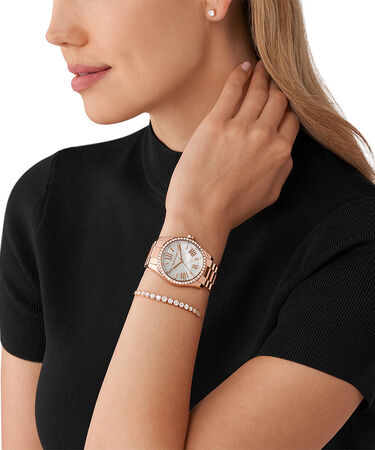 Combo Orologio Al Quarzo Michael Kors Lexington Mk1088set