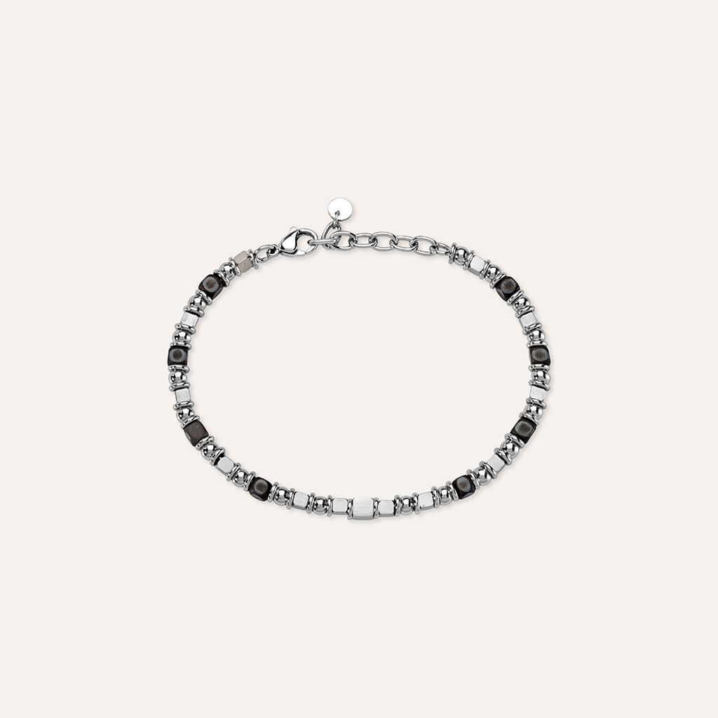 Bracciale Man Code Acciaio Ematite - Bracciali Uomo | Stroili