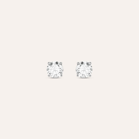 Orecchini Lobo Punto Luce Silver Elegance Argento Rodiato Cubic Zirconia - Orecchini a Lobo Donna | Stroili