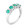 Anello Riviere Elizabeth Crown Oro Bianco Smeraldo Diamante