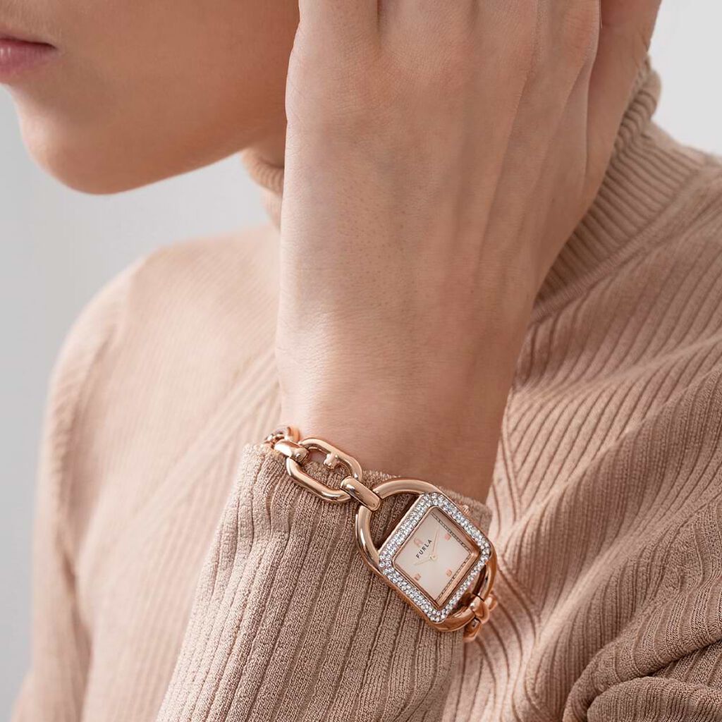 Orologio Al Quarzo Furla Chain Square Logo Ww00026005l3 - Orologi solo Tempo Donna | Stroili