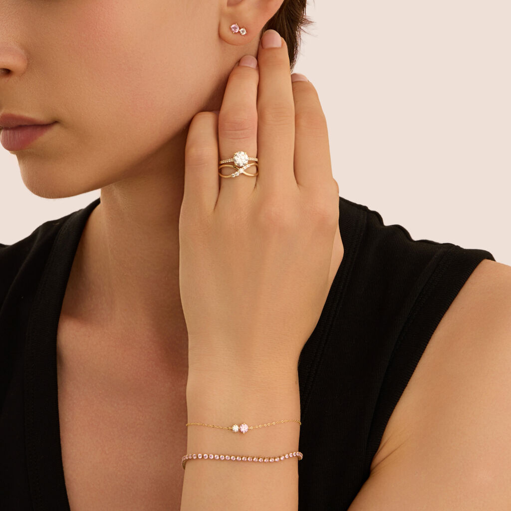 Anello Solitario Claire Oro Giallo Cubic Zirconia