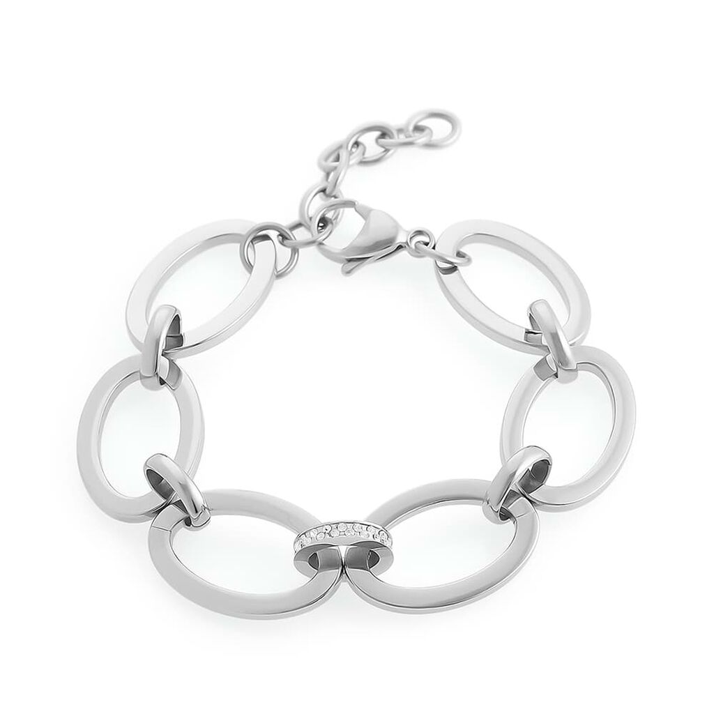 Bracciale Catena Lady Code Acciaio Cristallo - Bracciali Donna | Stroili
