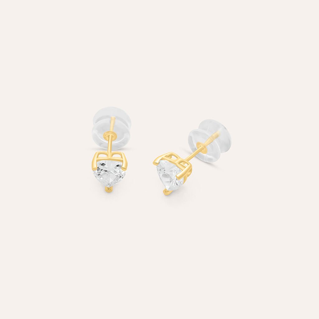 Orecchini Lobo Punto Luce Claire Oro Giallo Cubic Zirconia - Orecchini a Lobo Donna | Stroili