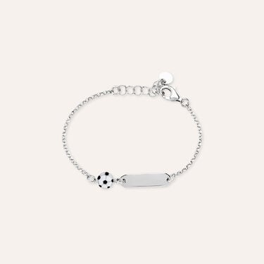 Bracciale Con Targhetta Silver Baby Argento Rodiato