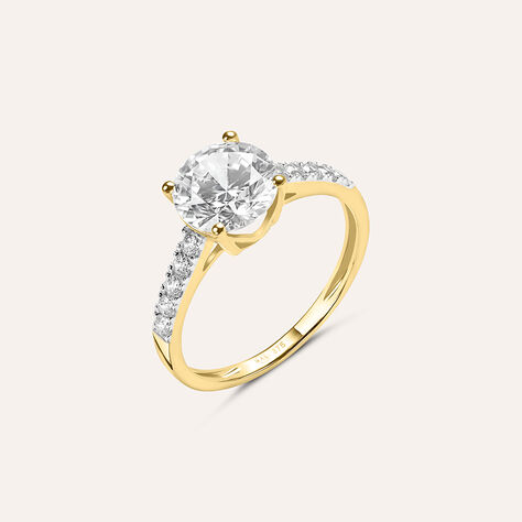 Anello Solitario Claire Oro Giallo Cubic Zirconia - Anelli con Pietre Donna | Stroili