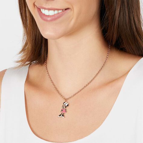 Collana Mickey Mouse & Friends Acciaio Rosa Cristallo - Collane Donna | Stroili