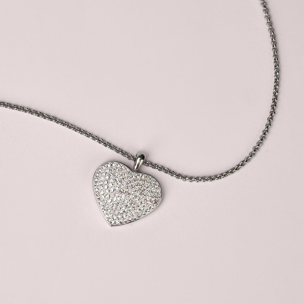 Collana Aura Acciaio Cristallo