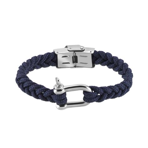 Bracciale in acciaio e corda - Bracciali Uomo | Stroili