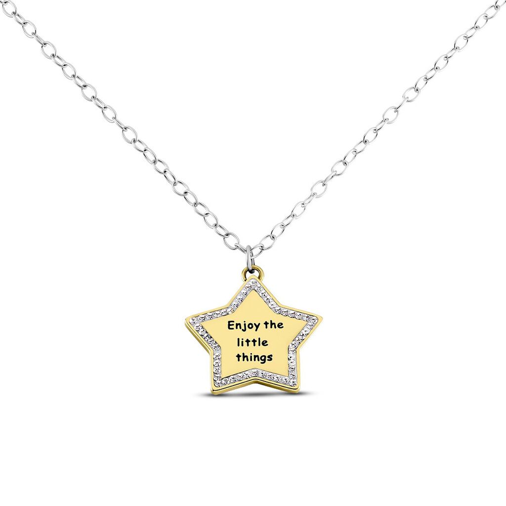 Collana Lady Message Acciaio Bicolore Philosophy e Cristalli - Collane Donna | Stroili